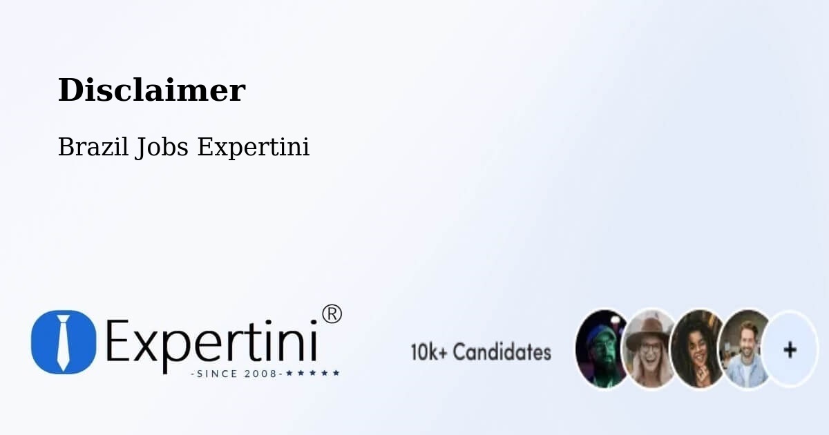 Disclaimer – Itabira - Brazil Jobs Expertini